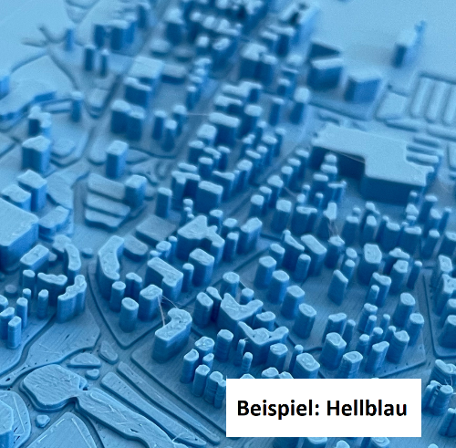 3D Bild in Hellblau als Beispiel