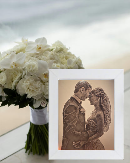 Hochzeit-3D-Relief Bild