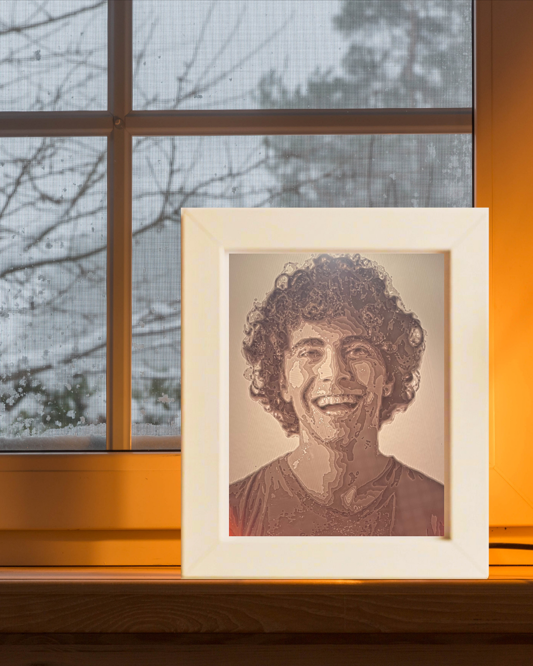 Portrait 3D -Relief Bild